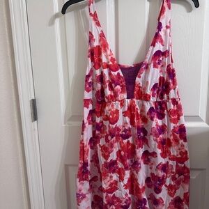 Cacique Vibrant Red and Purple Babydoll nightgown 18-20